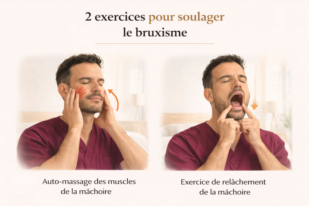 2 exercices pour soulager le bruxisme et détendre la mâchoire