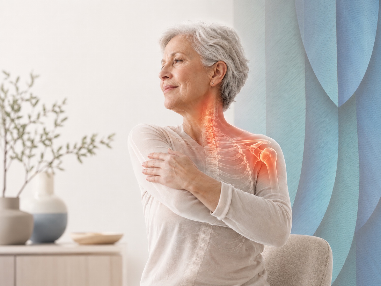 Senior avec mobilité cervicales épaule et dos, ostéopathie senior Paris 15